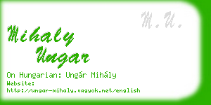 mihaly ungar business card